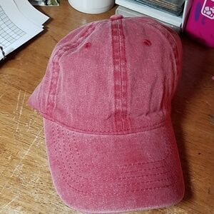 Washed Hat One Size Red Cap Hat NWT